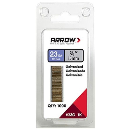 ARROW FASTENER Arrow Fastener 23G15-1K .62 in. Pin Nails; 23 Gauge; Pack of 1000 186352